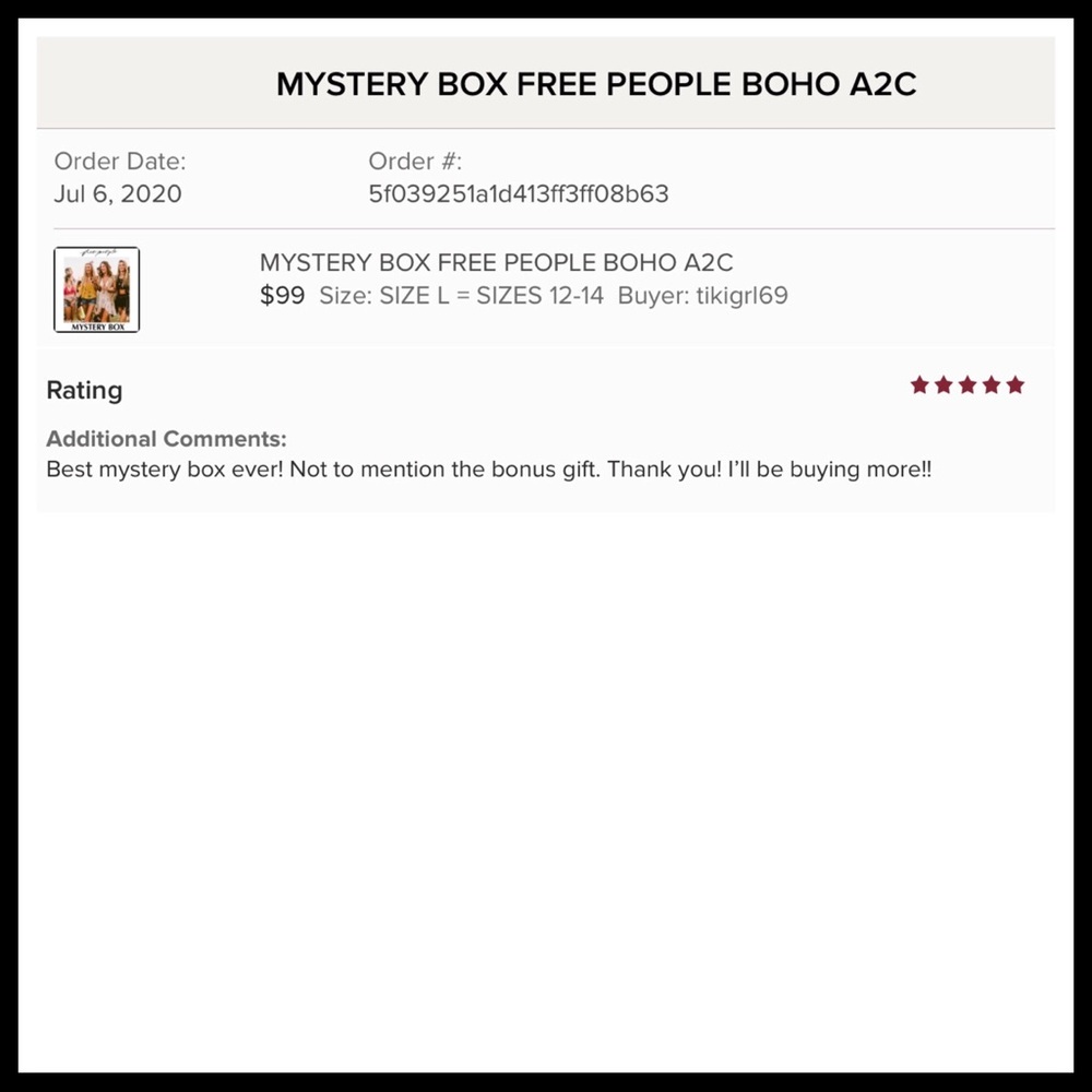 MYSTERY BOX FREE PEOPLE BOHO A2C - Picture 6 of 16